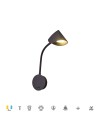 GOA * APLIQUE LED BRAZO LECTOR 6W 3000K NEGRO